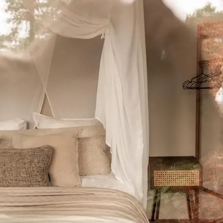 בית נופש Luxe Hottub Japandi Tiny House In Het Bos *