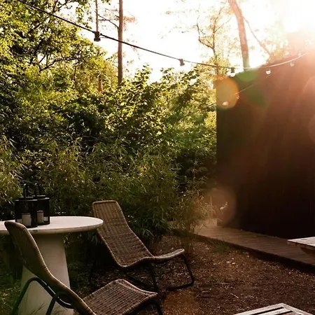 Luxe Hottub Japandi Tiny House In Het Bos 別荘 *