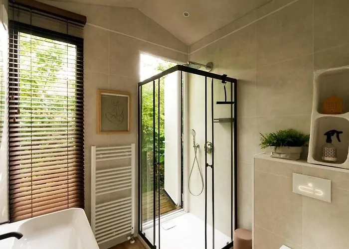 Luxe Hottub Japandi Tiny House In Het Bos Holiday home Nunspeet