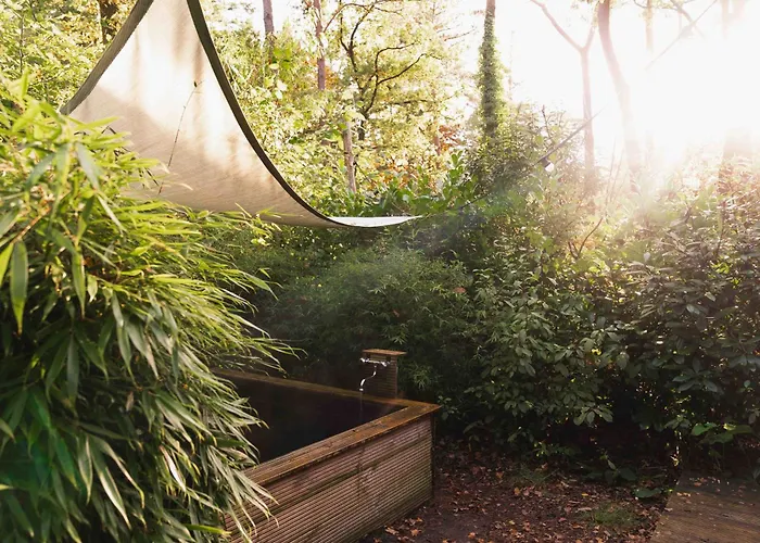 Luxe Hottub Japandi Tiny House In Het Bos 펜션 *